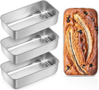 Leonyo 4 Pack Loaf Pans for Baking Bread, 9x5IN Stainless Steel Loaf Bread Pans for Homemade Meatloaf, Banana, Brownies, Lasagnas, Dishwasher Oven Safe