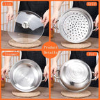 Steamer for Cooking, 5.0 Quarts Stainless Steel Steamer Pot, 3-Tier Food Steam Pots with Lid for Cooking Vegetables, Seafood, Soups, Stews and Pasta