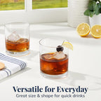 US Acrylic Classic Clear Plastic Reusable Drinking Glasses (Set of 6) 12oz Rocks Cups | BPA-Free Tumblers, Made in USA | Top-Rack Dishwasher Safe