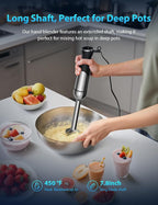 2025 New 1000W Immersion Blender Handheld – 25-Speed, Stainless Steel, Hand Blender, Corded Hand Mixer with Heavy-Duty Copper Brushless Motor & Gift Box
