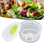 Salad Spinner, Salad Drye with Rotary Handle, 3L Plastic Salad Drainer Vegetable Dryer Multifunction Easy Draining Fruit Washer Manual Lettuce Dryer for Cooking
