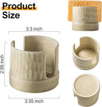 Kitchen Sponge Holder, Ceramics Sponge Dish Rack Sink Scrub Caddy for Scrubbers, Bathroom, Cute Kitchen Gadget Organizer, Yellow