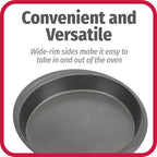 GoodCook Everyday Nonstick Steel Round Cake Pan, 9-Inch, Gray