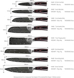 FULLHI Knife Set, 14pcs Japanese Knives Set, Premium German Stainless Steel chef Knife Set