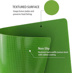 ZVP Plastic Cutting Board for Kitchen Set of 5, Flexible Cutting Mats with Food Icon, Gradient Color Chopping Boards, BPA Free, Non Slip, Dishwasher Safe, 15×12 IN,Green Multi-Color