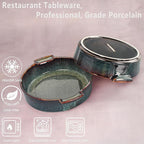 Ceramic Casserole Baking Dish - 28 Ounces Baking Dish for Oven, Lasagna Pans, Oven Safe Durable Bakeware for Kitchen Home Decor, Banquet and Dinner, Round 2 pieces 7.7 x 7.7 Inch