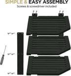 Bambüsi Plate Organizer for Cabinet - Corner Cabinet Organizer and Kitchen Cabinet Organizer Shelf, Kitchen Countertop Organizer for Plates, Dishes and Bowls, Space Saving Corner Rack, Black