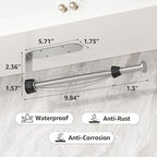 Mbillion Under Cabinet Paper Towel Holder for Kitchen, RV & Camper - Waterproof, Anti-Rust Wall Mount with No Drill Installation, 5.71” Compact Design (Brushed Silver)