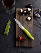 VITUER Paring knife, 4PCS Paring knives (4 Knives and 4 Knife cover), 4 Inch Peeling Fruit and Vegetable Knife, Ultra Sharp Kitchen Knives, German Steel, PP Plastic Handle