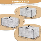 Marble Print Toaster Oven Protective Cover for Kitchen Counter, Heat-resistant Dust-proof Microwave Oven Air Fryer Cover with Storage Pockets (Small-14.5 * 18.46 * 9 inches)