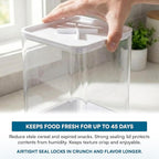 Zevro Compact Dry Food Dispenser, Single Control, White/Chrome