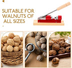 Generic Mechanical Walnut Nutcracker Clamp, Multipurpose Household Nut Opener Tool with Non-slip Handle, Red Metal Shell Cracker for Walnuts and Pecans, Kitchen Specialty Gadget for Easy