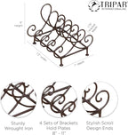 TRIPAR Baldwin 4 Place Plate Holder Kitchen Organizers And Storage