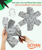 BOYAN Pot and Pan Protectors for Stacking, Set of 6 & 3 Sizes, Felt Pan Separators Dividers Pads for Space Saving, Pot Protectors for Stacking and Protecting Your Cookware