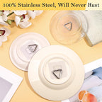 18 Pack Invisible Plate Hangers for The Wall, Vertical Adhesive Wall Plate Hangers for Display, Art, Pictures, Decorative, 2.25 Inch