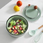 Stainless Steel Salad Spinner, Medium-sized Lettuce Veggie Fruit Spinner and Strainer, Multipurpose Vegetable Washer Dryer with Lid, Dishwasher Safe,160 oz