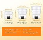 Electric Food Steamer, 13.7QT Vegetable Steamer with 3 Tiers BPA-Free Baskets, Digital Steamer with Appointment and Timer, 800W Simultaneous Cooking, Ideal for Veggies Seafood Rice White