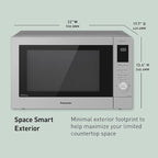 Panasonic HomeChef Connect Microwave Oven, Smart Multi Oven, Connected App for Automated Meal Prep, 4 Cooking Modes, Air Fryer, Convection Bake, FlashXpress Broiler, 1000W, 1.2 cu. Ft. - NN-CV87QS