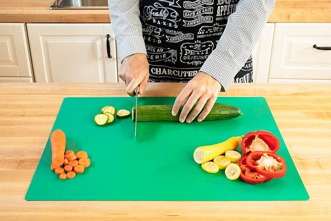 Commercial Grade Cutting Board Mats, Extra Large 24 x 18 Inch, Multi-Color 4 Pack Set