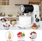 Aifeel Stand Mixer, 6.5QT Mixer with Ice Cream Maker Attachments, Kitchen Electric Mixer Multifunctional Bread Dough Mixer with Dough Hook,Whisk & Beater, Food Mixer for Baking (Black-White)