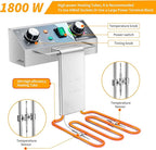 WaterElfo Deep Fryer Commercial Deep Fryers With Basket13Lx2 13.7Qt x 2 Thicken With Precise Temperature Control Timer Double Deep Fryer With 2 Baskets1800Wattsx2 120V Countertop Fryer Restaurant