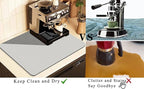 Coffee Mat for Countertops ,Coffee Bar Accessories Fit Under Coffee Maker Espresso Machine, Absorbent Hide Stain Rubber Mat for Countertop ,Dish Drying Mat for Kitchen Counter (Light Gray, 16"x24")