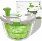 Large 5 Qt Salad Spinner - Lettuce Spinner, Fruit Washer & Vegetable Dryer with Colander & Drain Bowl, Wash Quick and Easy Green Salads, BPA Free