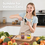 Can Opener Manual, COKORA Can Openers Hand Held with Comfort Anti-Slip Handles, Heavy Duty Stainless Steel Can Opener Smooth Edge and Bottle Openers, Easy Turn Can Openers for Seniors, Kitchen, Gray