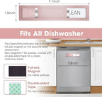 Christmas Dishwasher Magnet - Clean Dirty Sign for Kitchen Decor, 304 Stainless Steel Home Organization and Storage Decor Accessories(Rose Gold-02)