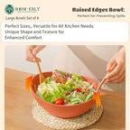 Homienly 60oz Wheat Straw Bowls Set of 6 Salad Bowls Large Popcorn Bowl Unbreakable Serving Bowls Microwave & Dishwasher Safe Bowl Set Centerpiece Bowls for Kitchen, Party, Decor, Camping (Multi)