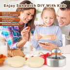 Gelbira Sandwich Cutter, Sandwich Cutter and Sealer, Sandwich Maker, Peanut Butter and Jelly Sandwiches Tool/PBJ Cutter, Sandwich Maker for Kids, for Thanksgiving/Christmas Day