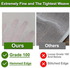 8 Pcs Cheese Cloths, 100% Unbleached Cotton, 20x20 Inch Cheesecloth for Straining, Grade 100 Ultra-Dense Cheese Cloth With Fabric Fine Mesh Cloth for Cooking, Juicing, Baking, Cheese Making