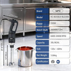 VONCI 350W Commercial Immersion Blender, Light Duty Hand Blender, Variable Speed 6000-20000RPM, 12" Detachable Shaft.