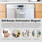 Clean Dirty Magnet for Dishwasher, Premium Stainless Steel, Dirty/Clean Speckled Design, Durable Magnet & Clear Indicators with Extra Tape (Silvery-Gray-01)