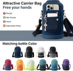 DYSANKY 1 Gallon Water Bottle Insulated | Thickened Stainless Steel Vacuum Metal Water Jug | Portable Sports Large for Gym and Hiking with Straw, Carrier Bag, Handle Strap | BPA-Free 128 oz