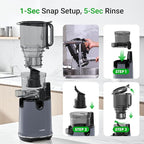 Aeitto Juicer Machines, 5.3" Extra Wide Mouth, Cold Press Juicer, Easy to Clean, Fit Whole Vegetables & Fruits, Professional Juice Extractor Machine,Self Feeding, High Juice Yield