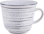 Pfaltzgraff Isabella 16-Piece Stoneware Dinnerware Set, Service for 4 - Handpainted Unique Glazed Finish - Includes Dinner Plates, Salad Plates, Bowls, Mugs - Dishwasher & Microwave Safe (Gray)