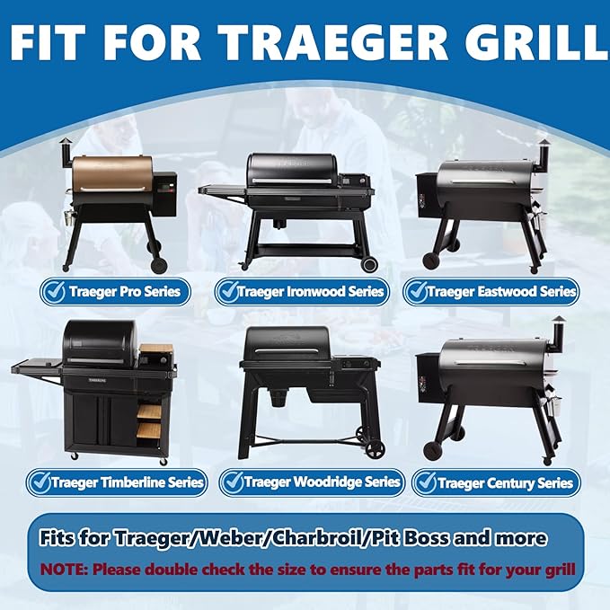 BAC609 Reversible Griddle for Traeger PRO 575 TFB57GLE PRO 780 TFB88PZD Century 22 Century Eastwood 22 Eastwood 34 Grill Accessories Traeger Ironwood XL, Exas Elite 34, Pro 20 Accessories 18.2" x 11"