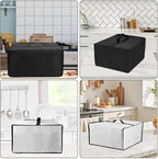 Cover for BLACK+DECKER and KitchenAid 7-8 Cup Food Processor, Heavy Duty Waterproof Dustproof Food Processor Protective Case Cover, Accessories for BLACK+DECKER Food Processors (Black)