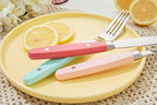 ANNOVA Silverware Set, Retro/Rivet Colorful Stainless Steel Tableware Kitchen Flatware Set Utensils, Includes Dinner Knives, Forks, Spoons, Salad Forks & Dessert Spoons (Pastel Mix, 20 Pieces)