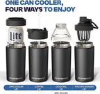 Frost Buddy Universal Buddy Can Cooler - Fits All - For Regular 12 & 16 oz or Slim-Size Bottles - Insulated Double-Walled Stainless Steel (Ice Cream)