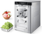 VEVOR Commercial Hard Ice Cream Machine, 2000W 3.17-5.28 Gal/Hour, Countertop Gelato Hard Serve Ice Cream Maker with 6L 304 Stainless Steel Cylinder, Auto Clean LED Panel for Snack Bar Restaurants