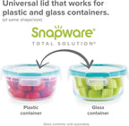 Snapware Plastic Total Solution 5-Pack (Mixed Sizes) Food Storage Containers Set, Leakproof & Airtight Plastic Locking Lids Rectangular Tupperware, BPA-Free Lids, Microwave Dishwasher Freezer Safe