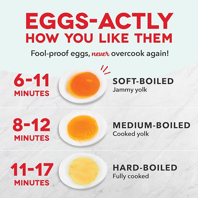 Dash Rapid Egg Cooker - Boiler, Poacher & Steamer - Includes Measuring & Recipe Guide - Dishwasher Safe - BPA Free - Holds 7 Eggs, Cream