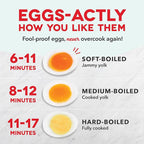 Dash Rapid Egg Cooker - Boiler, Poacher & Steamer - Includes Measuring & Recipe Guide - Dishwasher Safe - BPA Free - Holds 7 Eggs, Cream
