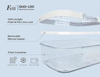 Felli Duo Loc Meal Prep Container for Refrigerator, Leak Proof Stackable Kitchen Tupperware for Leftovers Food Storage Travel Lunch Container, Christmas Gift for Her (Fridge Organizer 12pk)