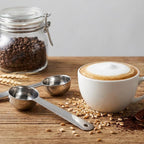 2 Pcs Stainless Steel Coffee Spoons, Coffee Scoop 1 Tablespoon, Long Handle Measuring Tablespoon, 1 tbsp Measuring Spoons for Ground-Coffee, Milk, Spice Jar, Cooking Baking (6 Inch, 20ml)