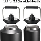 Kerilyn Stainless Steel Vacuum Double Walled Insulated Water Bottle (Bottle Lid, 128 Ounces)