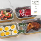 6" x 4" Heavy-Duty Aluminum Foil Pans with Lids, 25oz, 5 Pack – Extra Thick Disposable Foil Containers for Oven, Grill, Baking, Freezer & Food Storage