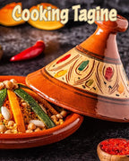 Moroccan Cooking Tagine Handmade Safe Lead Free Traditional Medium Size